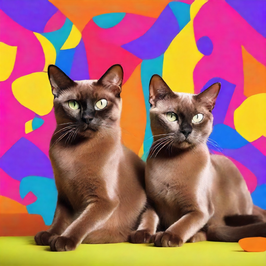 Two Burmese Cats